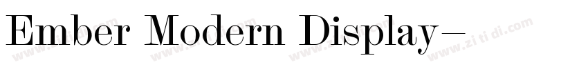 Ember Modern Display字体转换